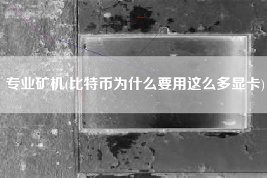 专业矿机(比特币为什么要用这么多显卡)