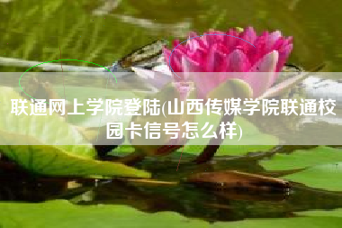 联通网上学院登陆(山西传媒学院联通校园卡信号怎么样)