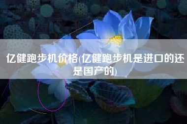 亿健跑步机价格(亿健跑步机是进口的还是国产的)