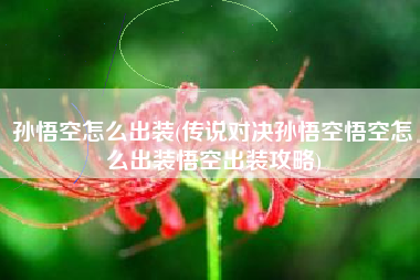 孙悟空怎么出装(传说对决孙悟空悟空怎么出装悟空出装攻略)