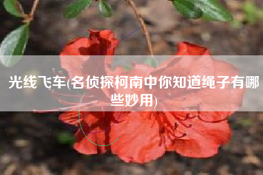 光线飞车(名侦探柯南中你知道绳子有哪些妙用)