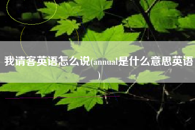 我请客英语怎么说(annual是什么意思英语)