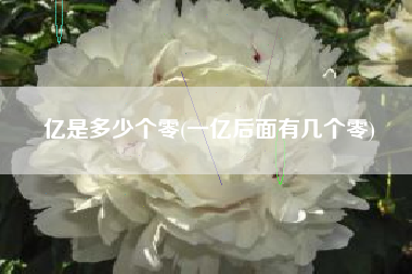 亿是多少个零(一亿后面有几个零)