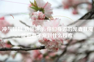 冲气娃娃 功能演示(你们身边的宠妻狂魔能把妻子宠到什么程度)