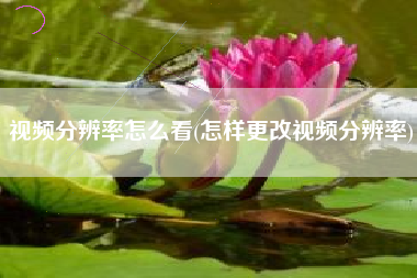 视频分辨率怎么看(怎样更改视频分辨率)