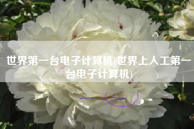 世界第一台电子计算机(世界上人工第一台电子计算机)