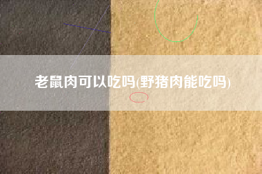 老鼠肉可以吃吗(野猪肉能吃吗)