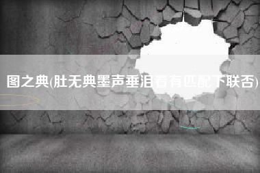 图之典(肚无典墨声垂泪看有匹配下联否)