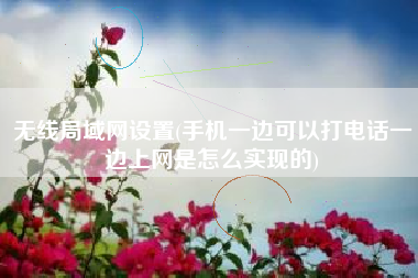 无线局域网设置(手机一边可以打电话一边上网是怎么实现的)