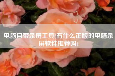 电脑自带录屏工具(有什么正版的电脑录屏软件推荐吗)
