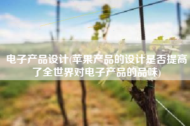 电子产品设计(苹果产品的设计是否提高了全世界对电子产品的品味)