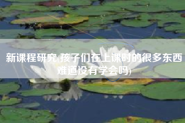 新课程研究(孩子们在上课时的很多东西难道没有学会吗)