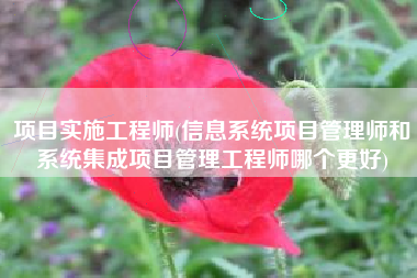 项目实施工程师(信息系统项目管理师和系统集成项目管理工程师哪个更好)