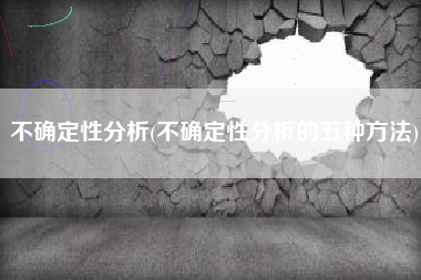 不确定性分析(不确定性分析的五种方法)