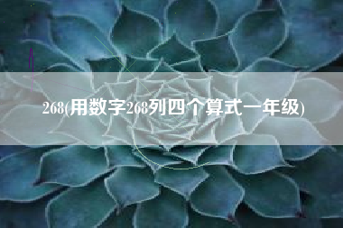 详细阅读:268(用数字268列四个算式一年级) 268(用数字268列四个算式一年级)