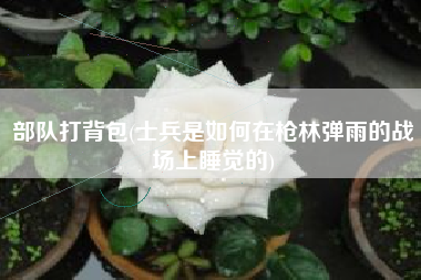 详细阅读:部队打背包(士兵是如何在枪林弹雨的战场上睡觉的) 部队打背包(士兵是如何在枪林弹雨的战场上睡觉的)