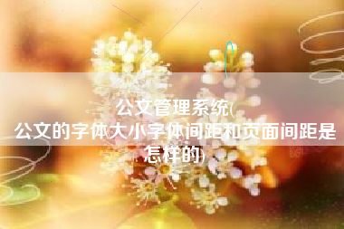 公文管理系统(
公文的字体大小字体间距和页面间距是怎样的) 公文管理系统(
公文的字体大小字体间距和页面间距是怎样的)