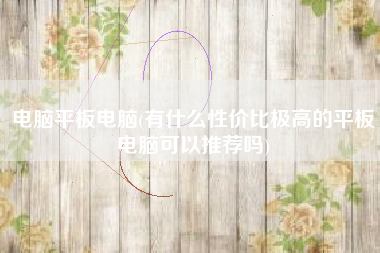电脑平板电脑(有什么性价比极高的平板电脑可以推荐吗)