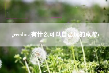 gremlins(有什么可以自己玩的桌游)