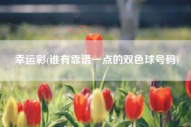 幸运彩(谁有靠谱一点的双色球号码)