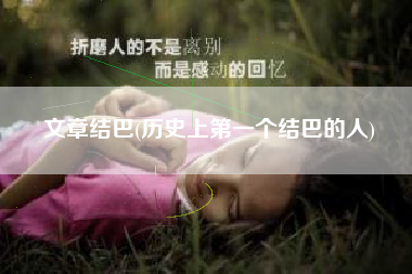 文章结巴(历史上第一个结巴的人)