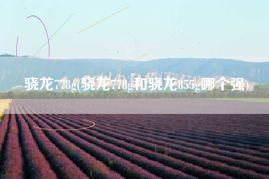 骁龙778g(骁龙778g和骁龙855g哪个强)