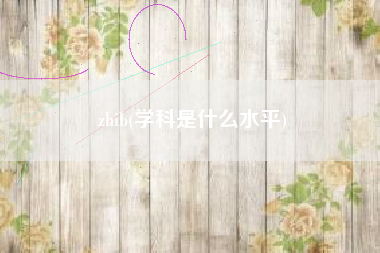 详细阅读:zhib(学科是什么水平) zhib(学科是什么水平)