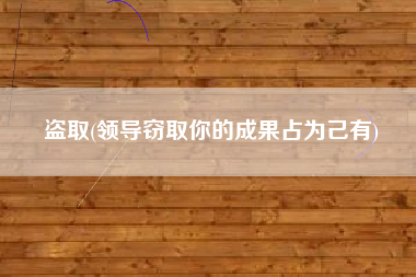 盗取(领导窃取你的成果占为己有)