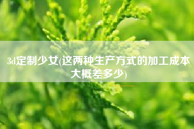 3d定制少女(这两种生产方式的加工成本大概差多少)