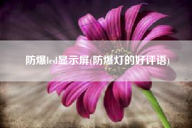 防爆led显示屏(防爆灯的好评语)