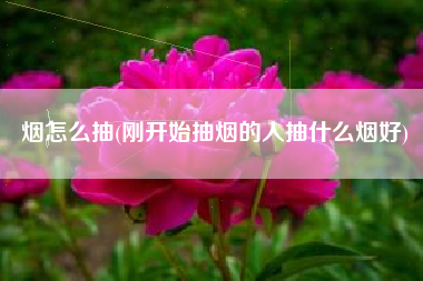 详细阅读:烟怎么抽(刚开始抽烟的人抽什么烟好) 烟怎么抽(刚开始抽烟的人抽什么烟好)
