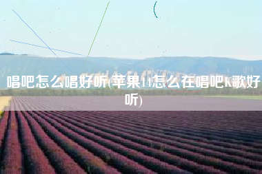 唱吧怎么唱好听(苹果14怎么在唱吧K歌好听)