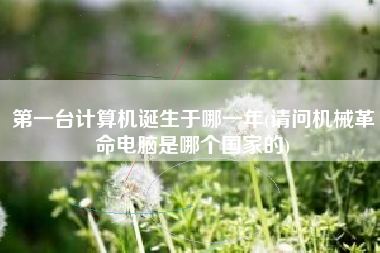 第一台计算机诞生于哪一年(请问机械革命电脑是哪个国家的)
