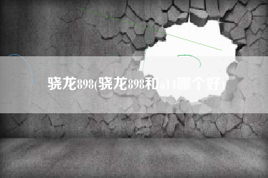 骁龙898(骁龙898和a14哪个好)
