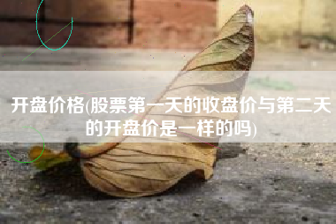 开盘价格(股票第一天的收盘价与第二天的开盘价是一样的吗)