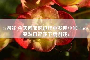 4x游戏(今天回家的过程中发现小米note4x突然自己在下载游戏)