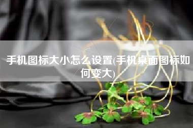 手机图标大小怎么设置(手机桌面图标如何变大)
