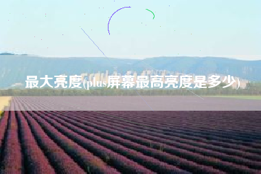 最大亮度(plus屏幕最高亮度是多少)