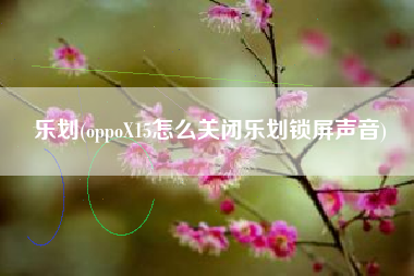 乐划(oppoX15怎么关闭乐划锁屏声音)
