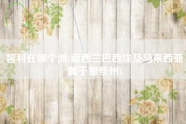 智利在哪个洲(新西兰巴西埃及马来西亚属于那些州)