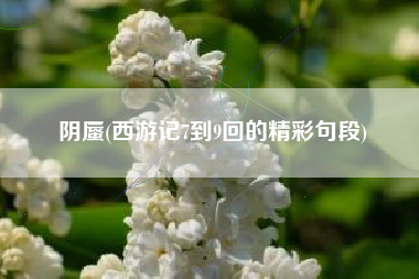 阴蜃(西游记7到9回的精彩句段)