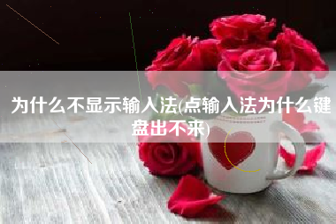 为什么不显示输入法(点输入法为什么键盘出不来)