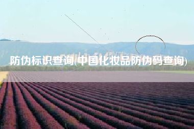 防伪标识查询(中国化妆品防伪码查询)
