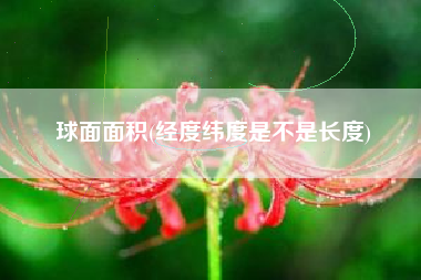 球面面积(经度纬度是不是长度)