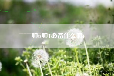 详细阅读:帅t(帅T必备什么啊) 帅t(帅T必备什么啊)