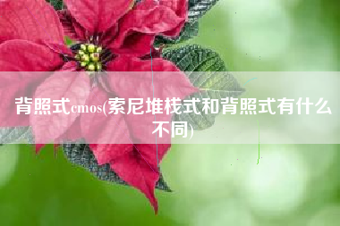 背照式cmos(索尼堆栈式和背照式有什么不同)