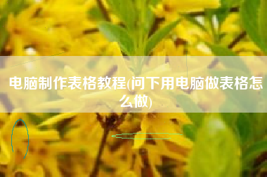 电脑制作表格教程(问下用电脑做表格怎么做)