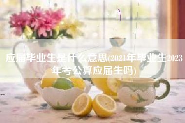 应届毕业生是什么意思(2021年毕业生2023年考公算应届生吗)