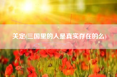 关定(三国里的人是真实存在的么)