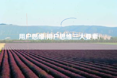 用户思维(用户思维三大要素)